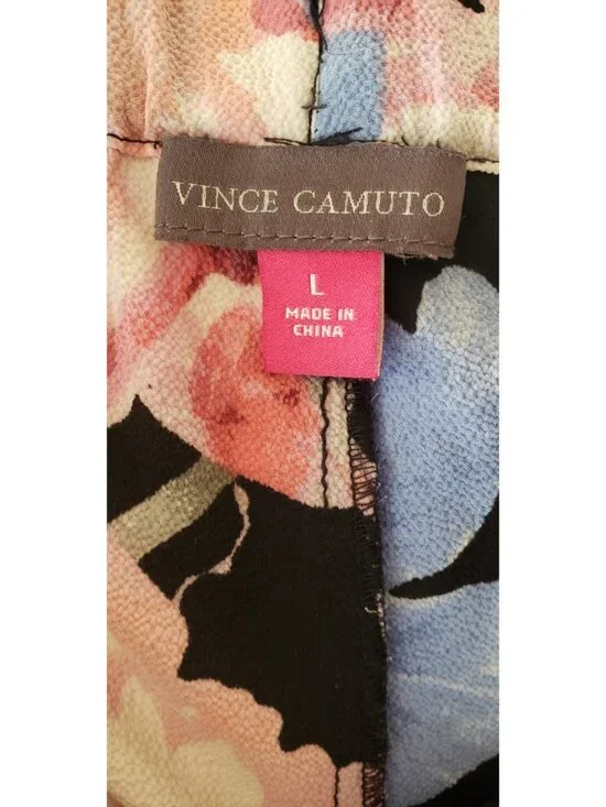 VINCE CAMUTO FLORAL PRINT REGULAR PANTS LARGE - Picture 5 of 6